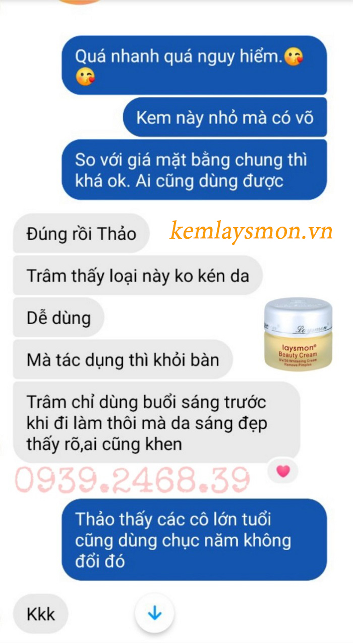 kem laysmon trị mụn đài loan chính hãng