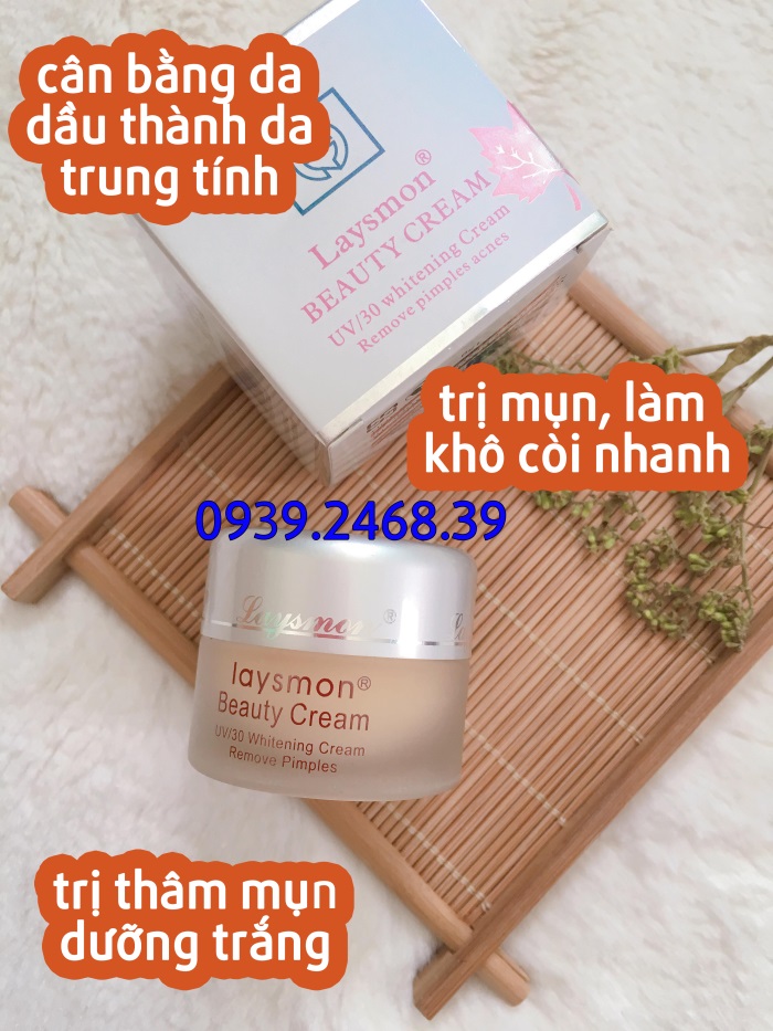 Kem trị mụn và làm trắng da Laysmon Beauty Cream