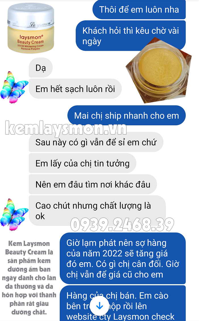 Kem dưỡng da Laysmon