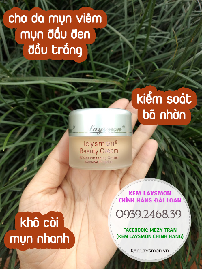 Kem Laysmon chiết xuất từ Ngọc trai giúp trắng da và trị mụn thâm