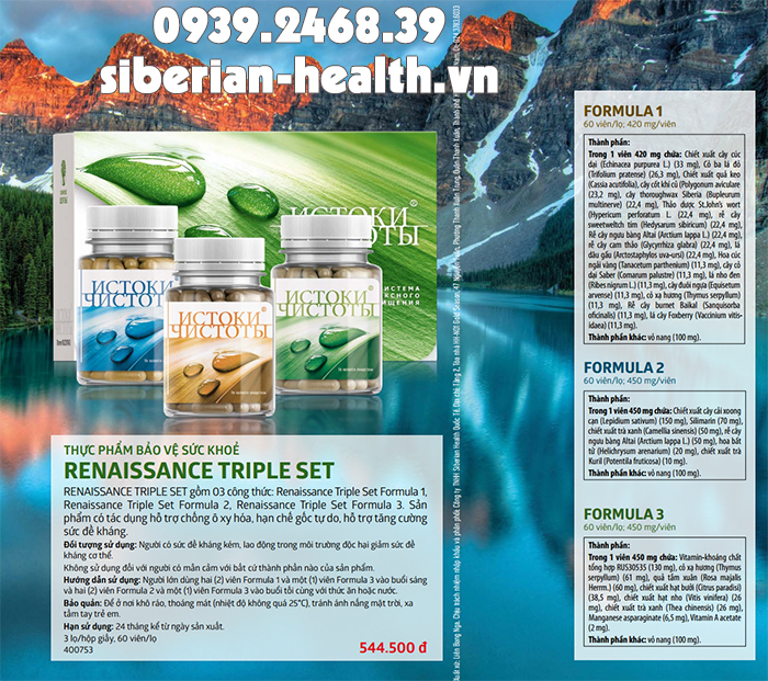 Bộ 3 thanh lọc cấp độ tế bào Siberi