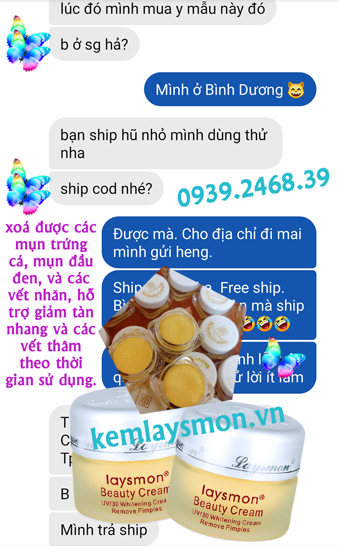 Mẫu thử kem Laysmon Beauty Cream UV30