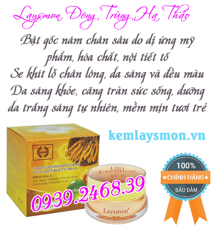 Mẫu thử kem Laysmon Đông Trùng Hạ Thảo