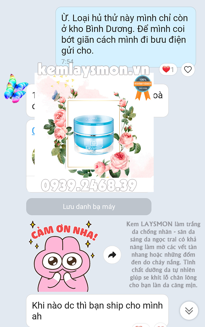 KEM LAYSMON NGỌC TRAI DƯỠNG TRẮNG SPF 50