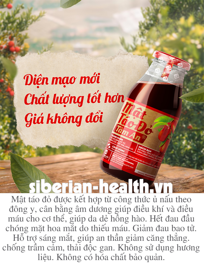 MẬT TÁO ĐỎ BỔ MÁU TÂM AN