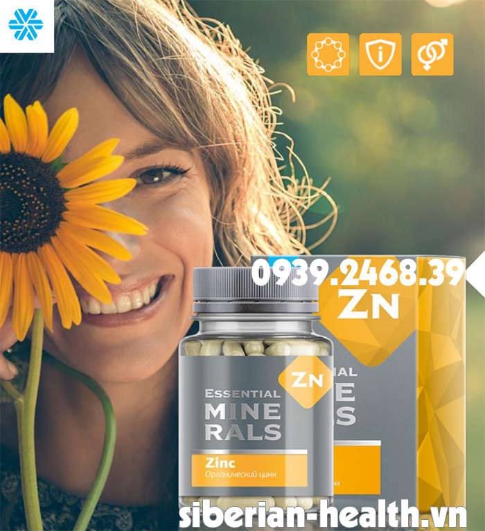 Essential Minerals Zinc (Zn) của Siberian Wellness