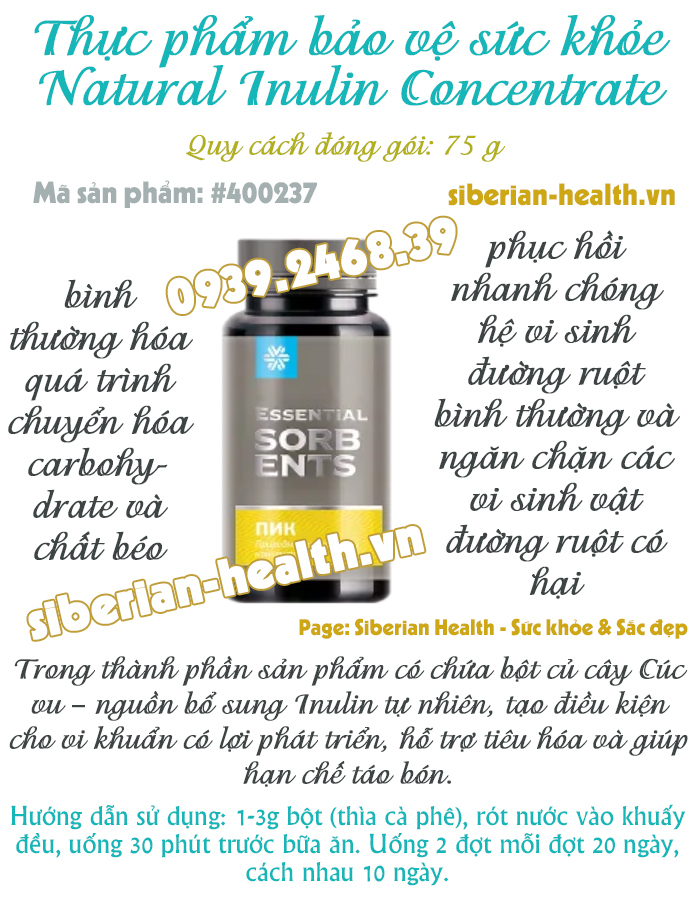 Thực phẩm bảo vệ sức khỏe Natural Inulin Concentrate