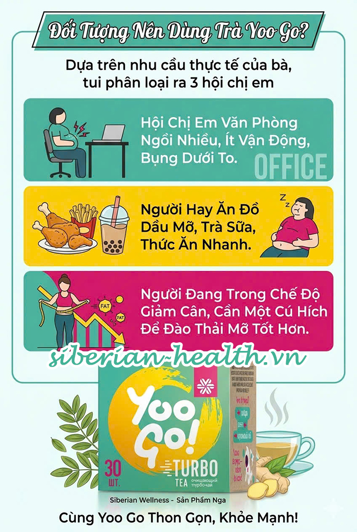 Trà Yoo Go phù hợp cho dân văn phòng ít vận động, giúp giảm mỡ bụng dưới