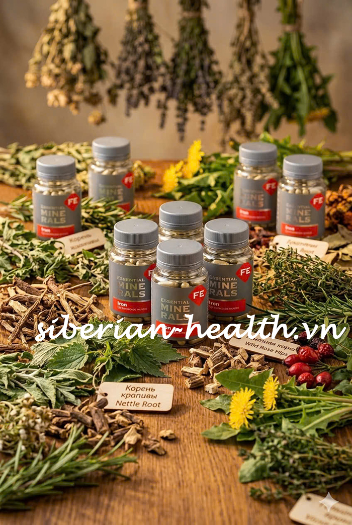 Essential Minerals Iron Sắt hữu cơ Siberian Wellness