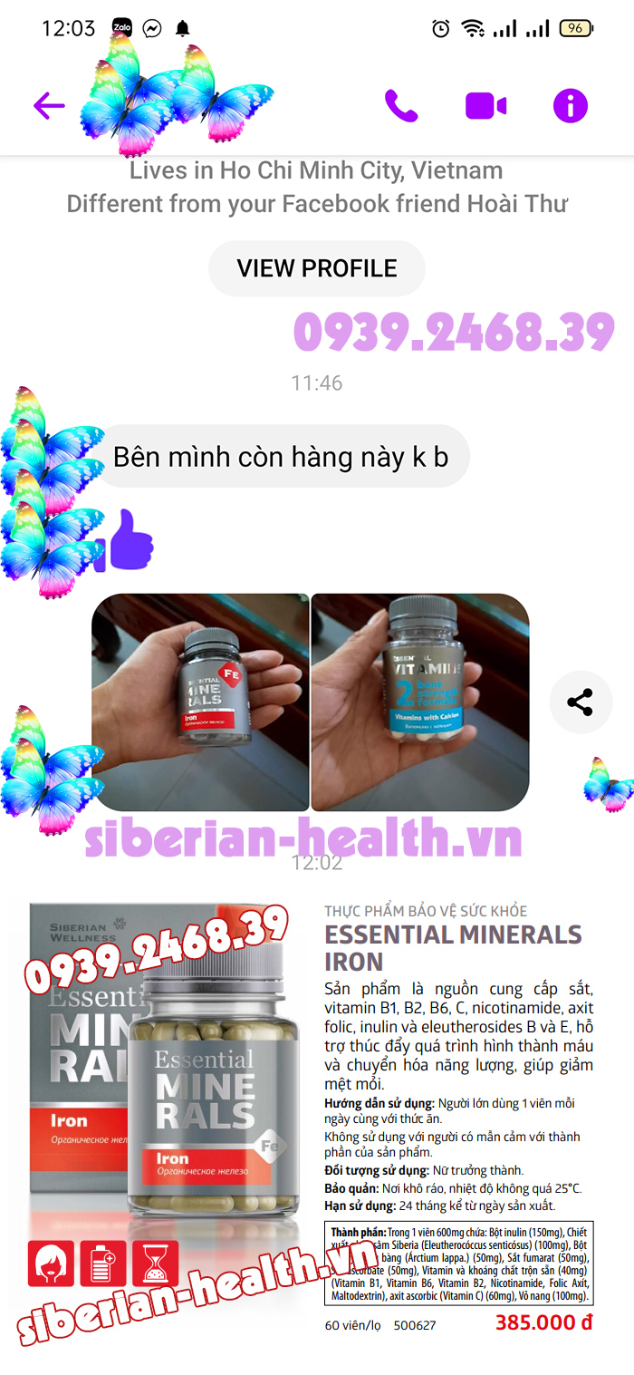 bổ máu siberi (sắt) fe