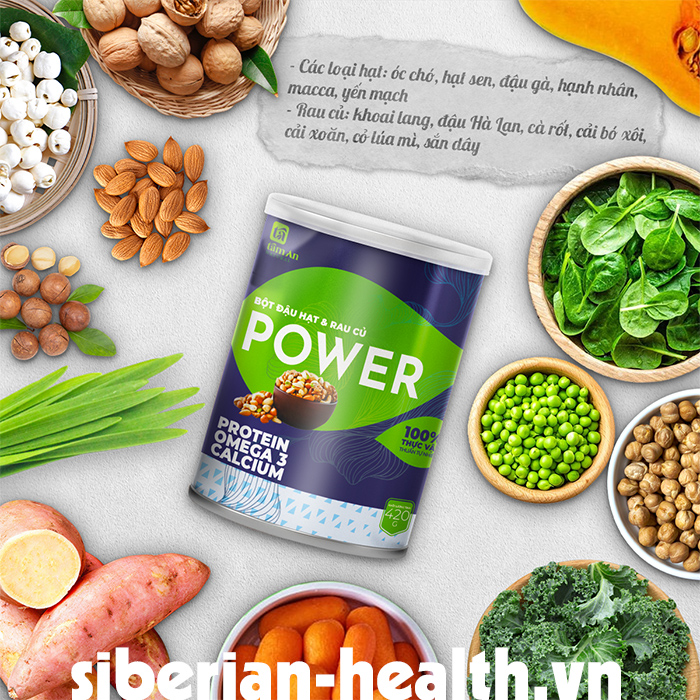 Bột đậu hạt và rau củ Power Tâm An Natural