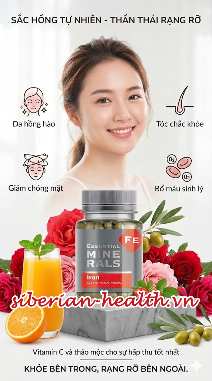 Essential Minerals Iron Sắt hữu cơ Siberian Wellness