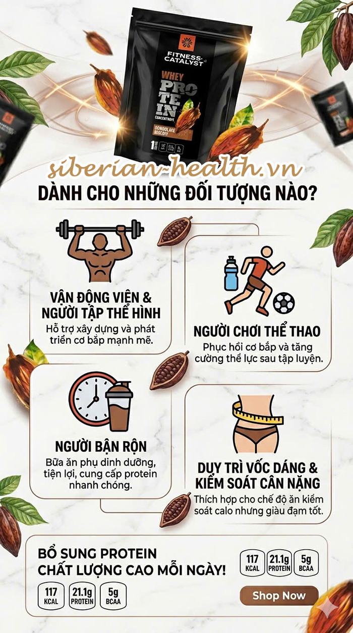 Trải nghiệm thực tế ly Whey Protein Fitness Catalyst vị Chocolate Biscuit thơm nồng